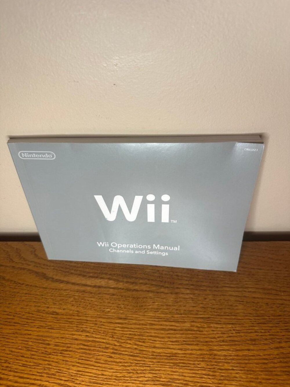 Nintendo Wii Operations Manual Channels and Settings booklet